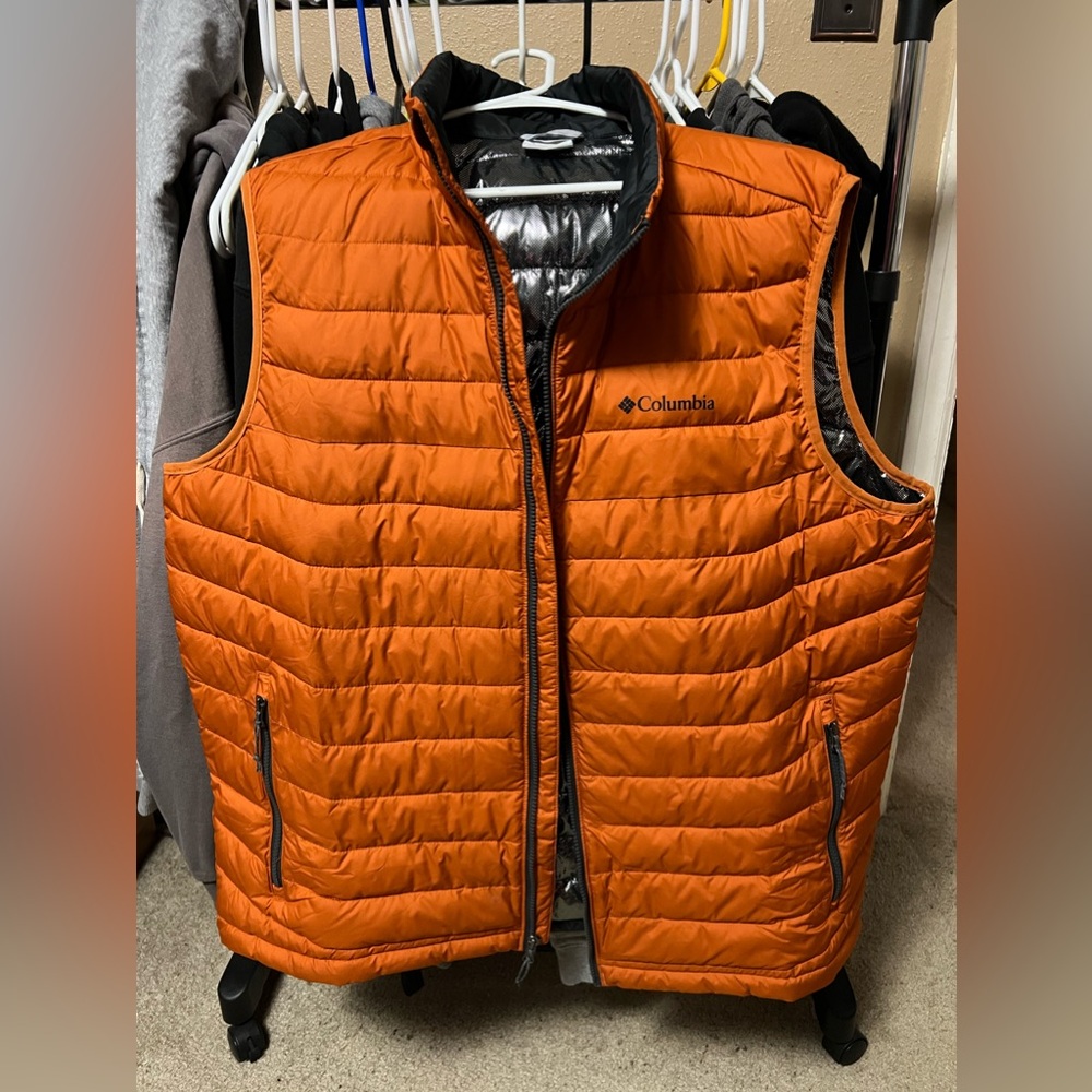 Men’s Columbia Omni-Heat Vest-Orange sz 1x